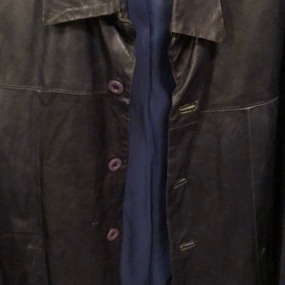 Schegge Italian purple leather blazer - Picture 3 of 4